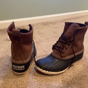 Brown bean boots- size 9